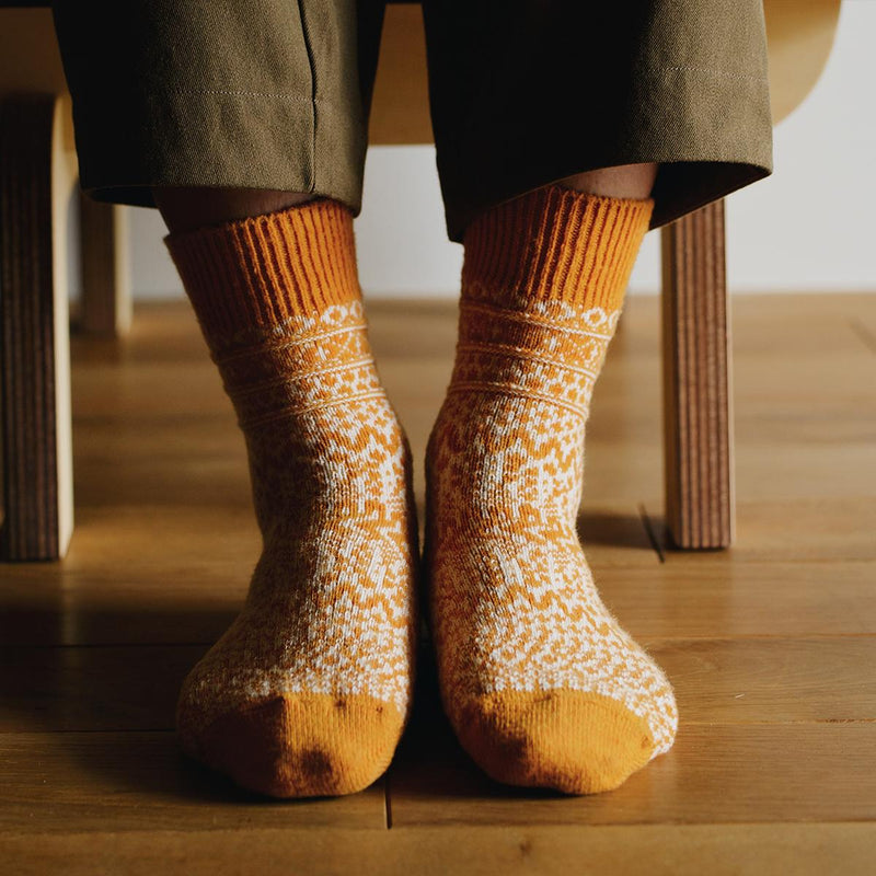 Wool Jacquard Socks - Men and Women's