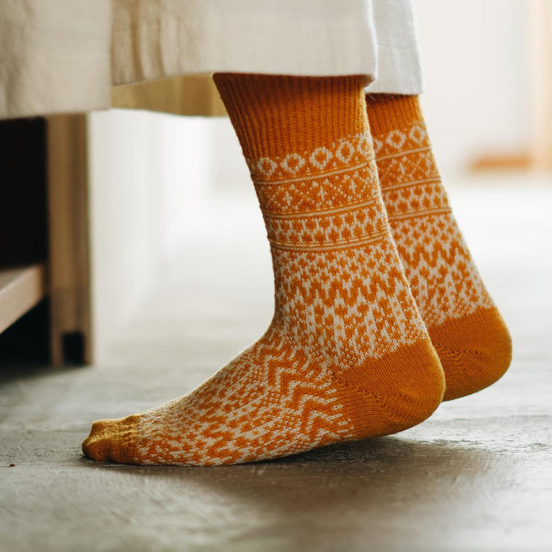 Wool Jacquard Socks - Men and Women's