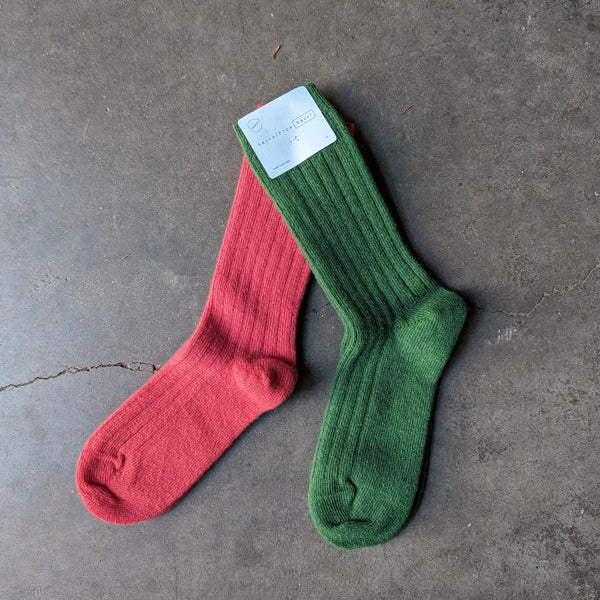 Hansel from Basel Cashmere Ribbed Crew Socks. Boston shop sowa small business gift store boutique