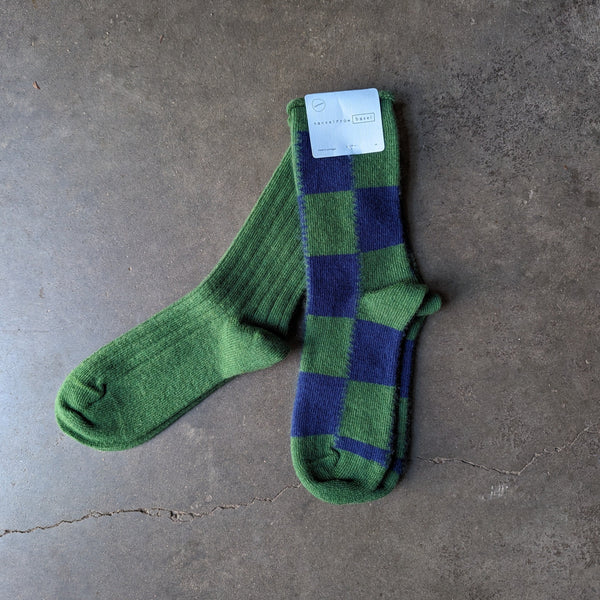 Hansel from Basel Rugby Cashmere Crew Socks. Boston shop gift store sowa boutique
