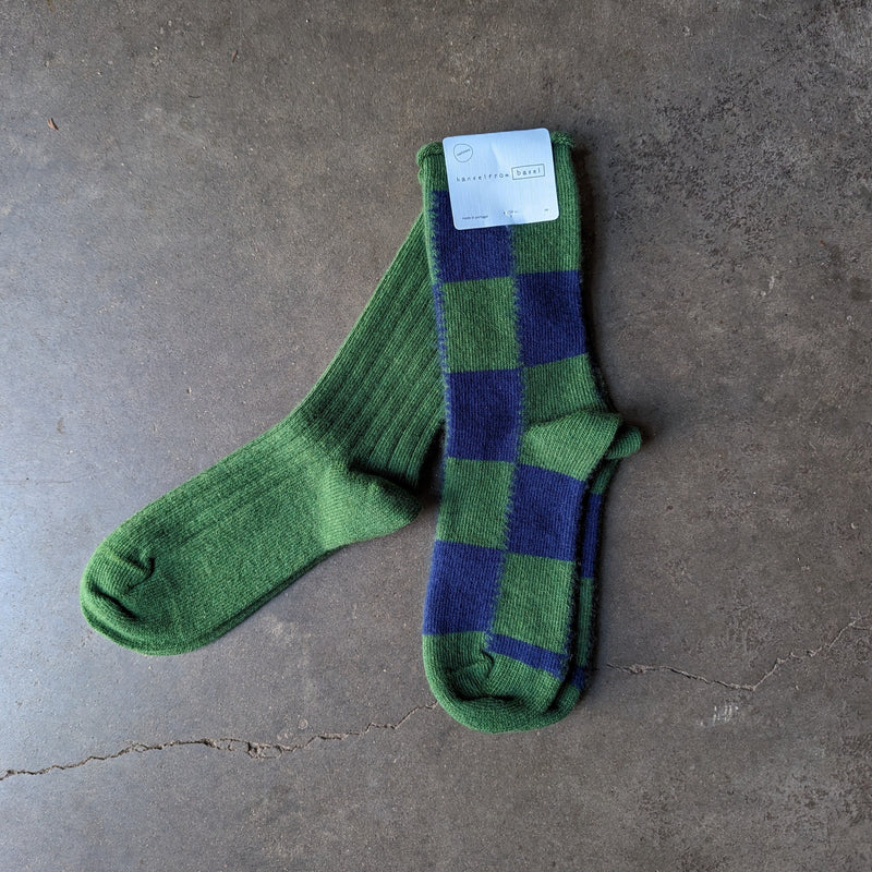 Hansel from Basel Rugby Cashmere Crew Socks. Boston shop gift store sowa boutique