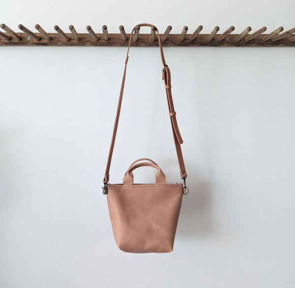 Small Bucket Bag  -Natural Veg Tan Leather