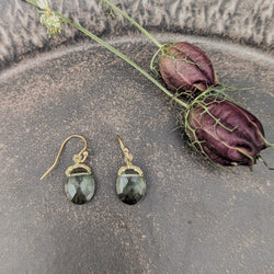   green amethyst drop earrings danielle welmond jewelry store boston small business gift shop sowa boutique