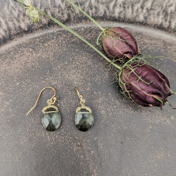   green amethyst drop earrings danielle welmond jewelry store boston small business gift shop sowa boutique