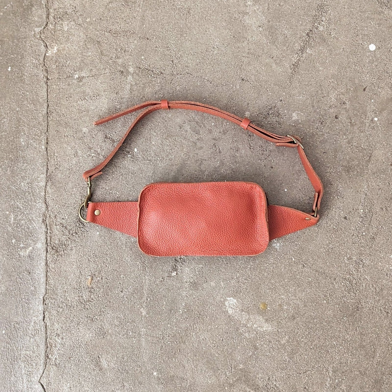 Stitch and tickle leather belt bag hip bag fanny pack  made in boston leather shop sowa boutique shopping
