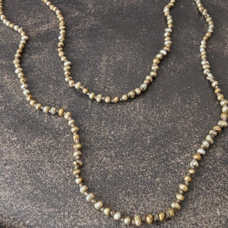 Knotted Antique Pearl Necklace River Song shop boston sowa jewelry store boutique gift shop 