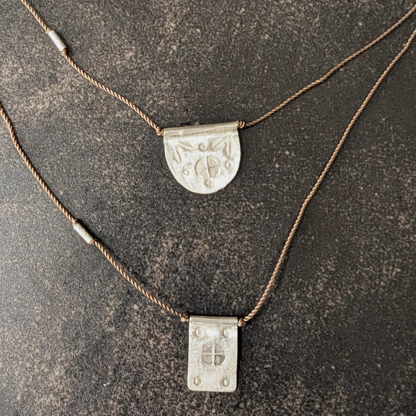 Hand-stamped talisman necklace River Song jewelry shop boston jewelry boutique gift store sowa
