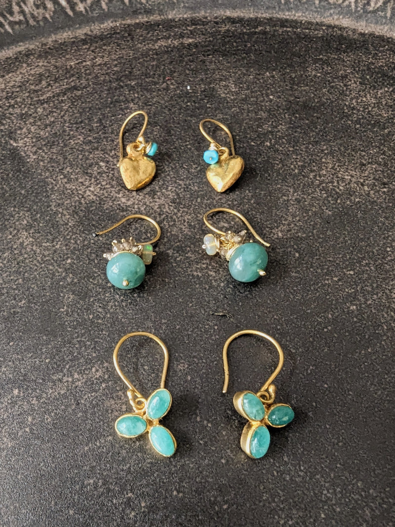 Sweetheart Milagros with Turquoise Earrings