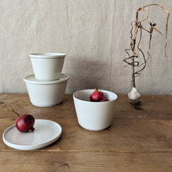 Tripware Straight Bowl and Plate Set- Ivory or White - Two sizes