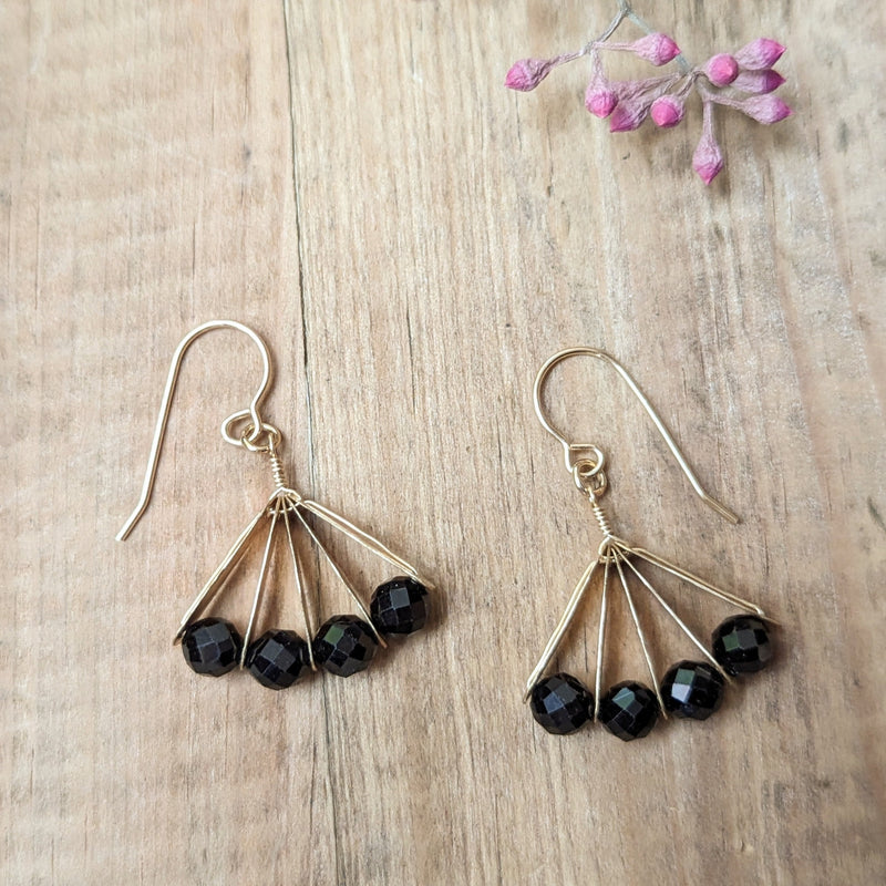 tourmaline bead earrings silvana segulja sowa jewelry boston small business gift shop