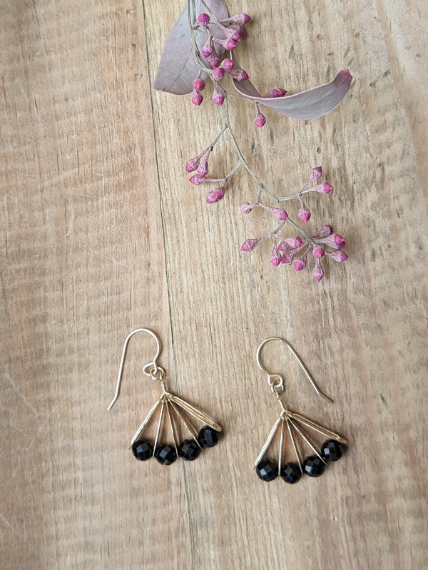 tourmaline bead earrings silvana segulja sowa jewelry boston small business gift shop