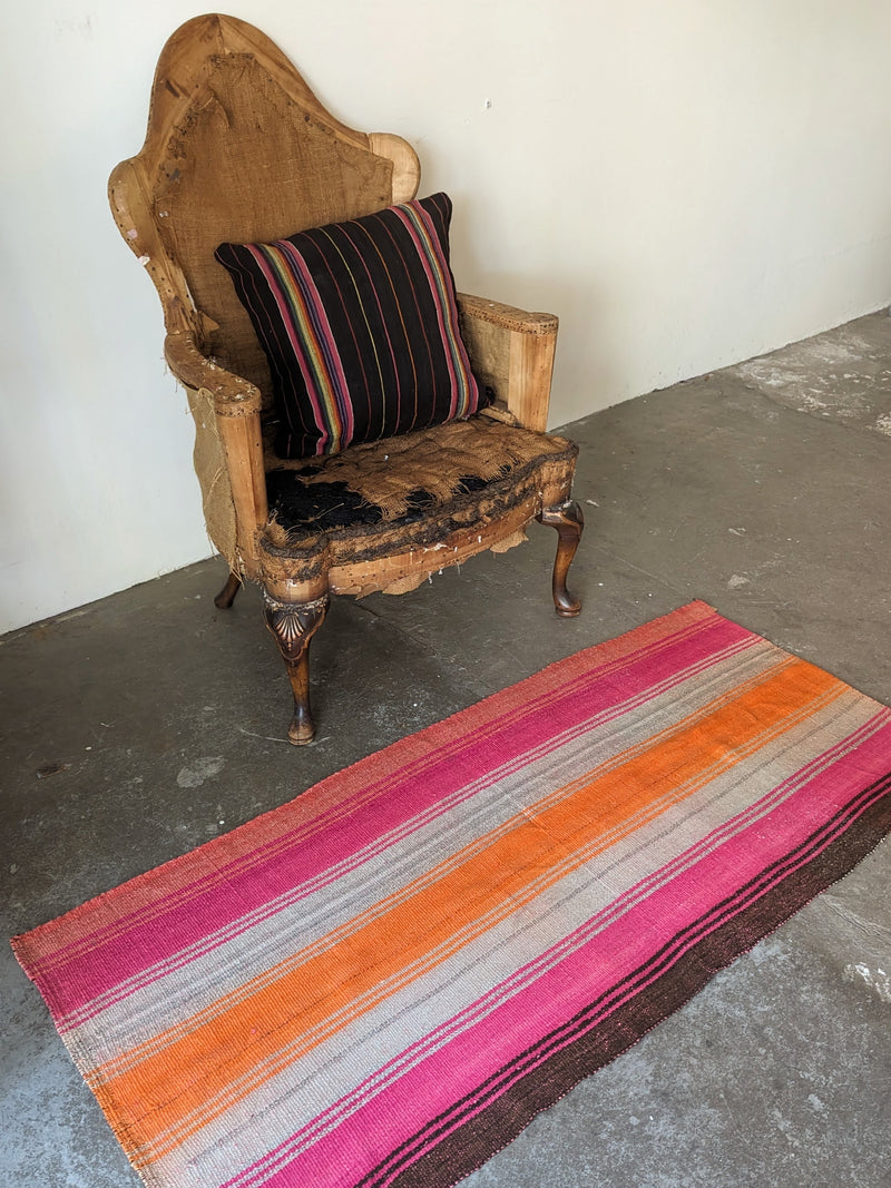 Vintage Peruvian Rug runner Frazada. Shop Boston SOWA Gift store boutique carpet 