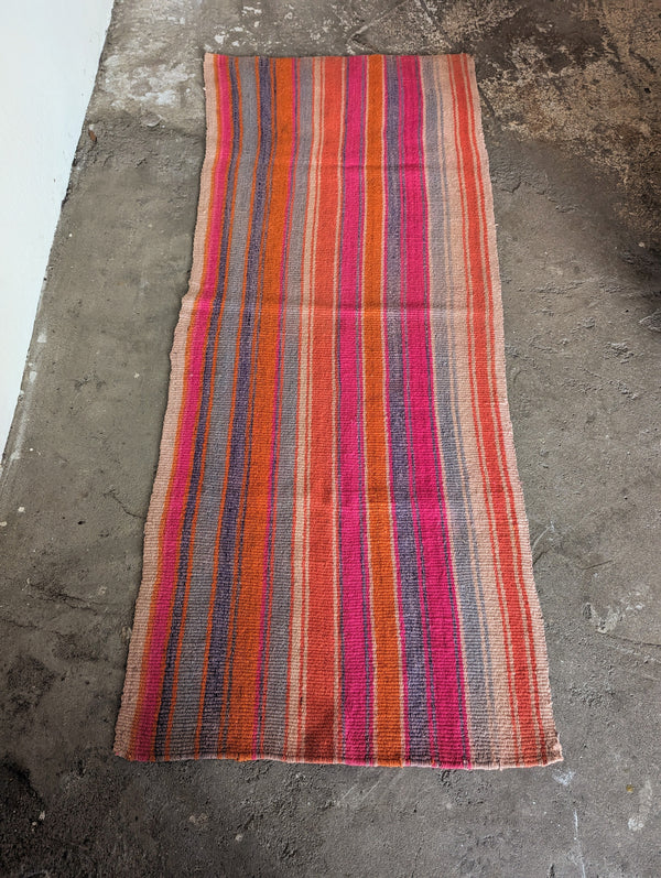 Vintage Peruvian Rug runner Frazada. Shop Boston SOWA Gift store boutique carpet 