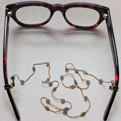 tourmaline and labradorite mix eyeglasss chain crystal stone jewelry shop boston sowa gift store 