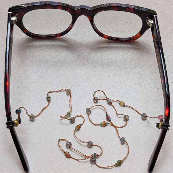 tourmaline and labradorite mix eyeglasss chain crystal stone jewelry shop boston sowa gift store 