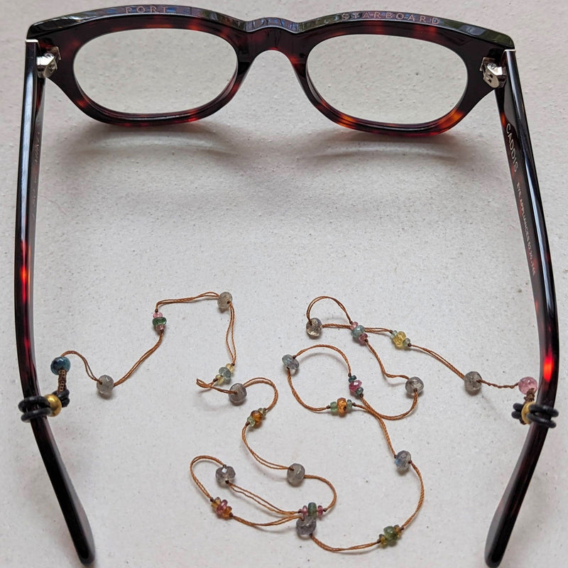 tourmaline and labradorite mix eyeglasss chain crystal stone jewelry shop boston sowa gift store 