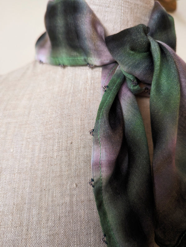 Chan Luu cashmere and silk bandana scarf dark forest shop boston sowa apparel gift shop boutique small business