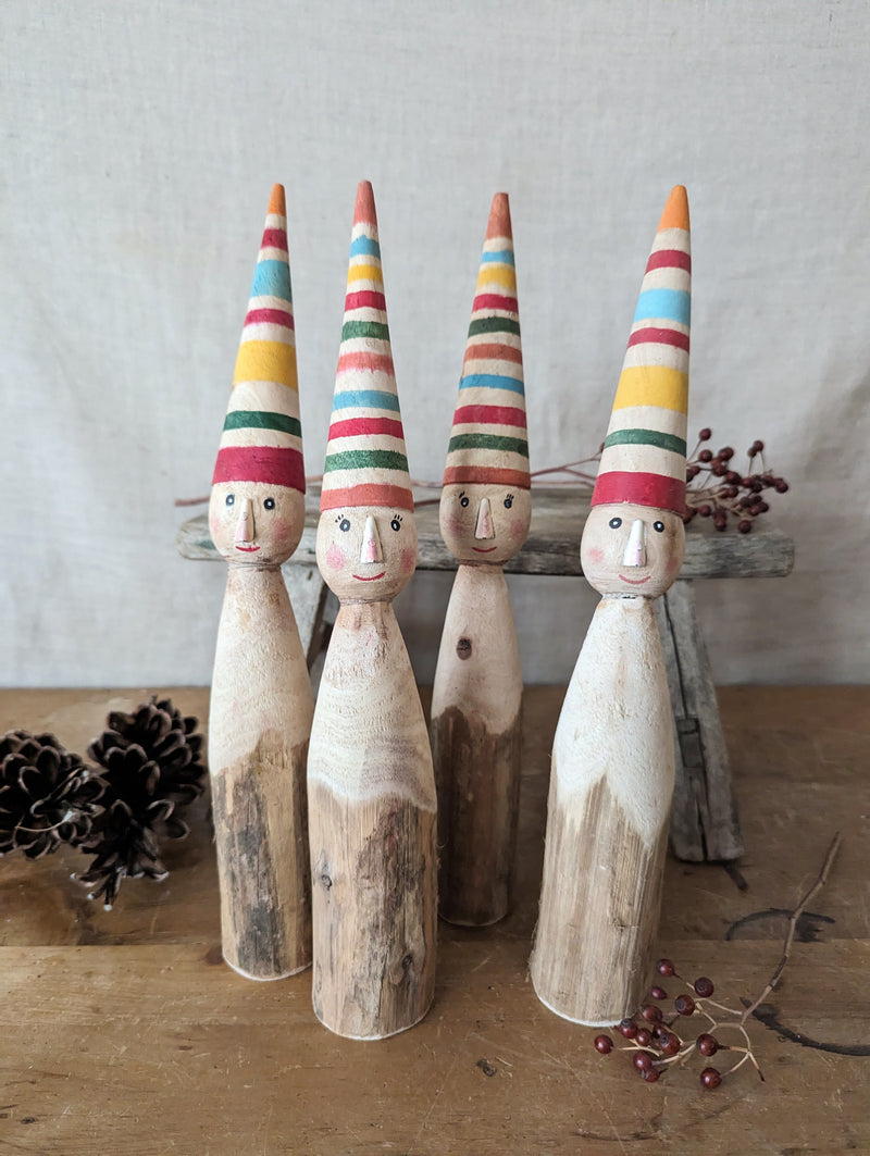 Elf wooden figurines Handmade Decorations _F – Wooden Islands