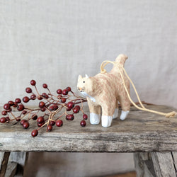 Holiday Cat Ornament fog linen boston sowa gift shop Christmas decor