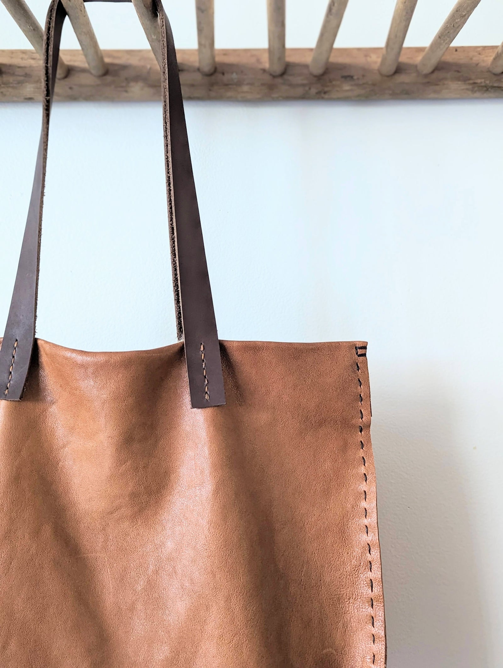Oversized Lambskin Tote | Stitch and Tickle
