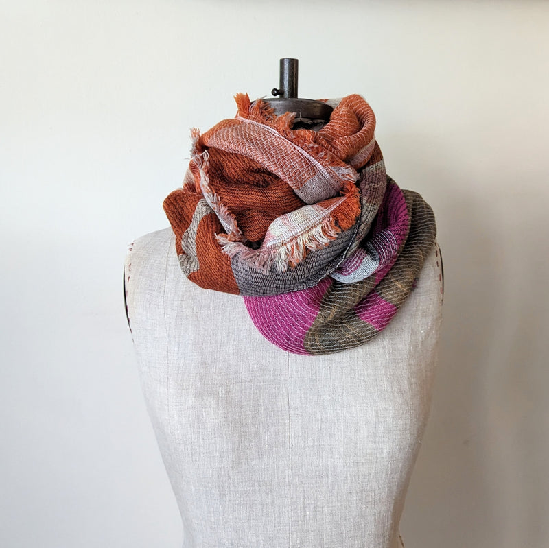 Tamaki Niime wool cotton small root shawl scarves Made in Japan Shop Boston