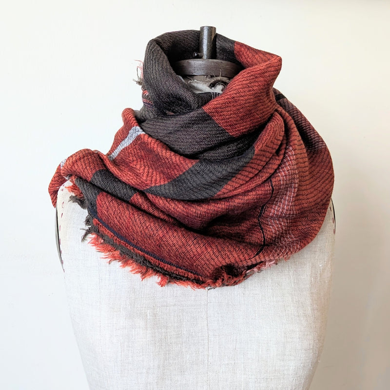 Tamaki Niime wool cotton small root shawl scarves Made in Japan Shop Boston