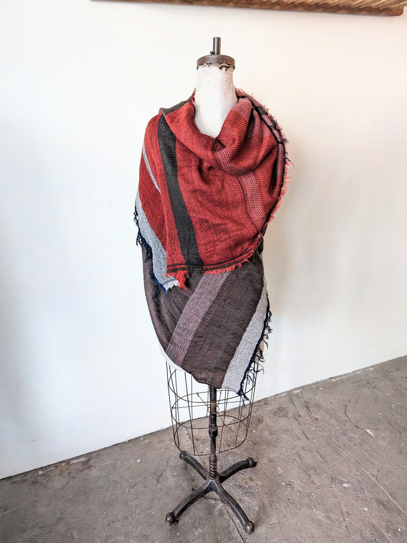 Tamaki Niime wool cotton small root shawl scarves Made in Japan Shop Boston
