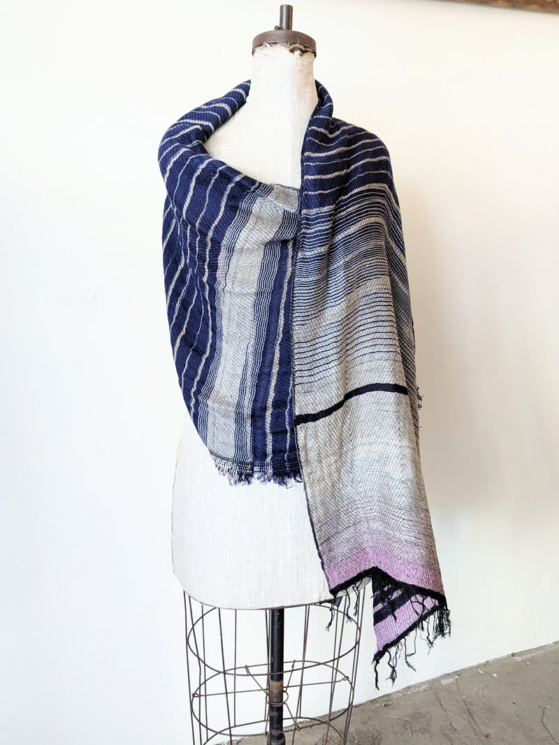 Tamaki Niime wool cotton small root shawl scarves Made in Japan Shop Boston