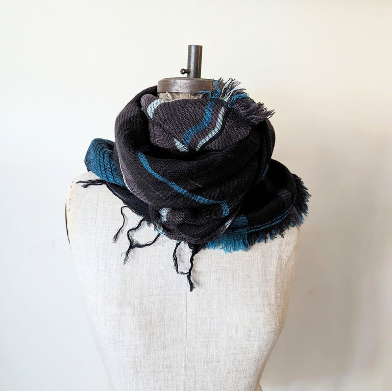 Tamaki Niime wool cotton small root shawl scarves Made in Japan Shop Boston