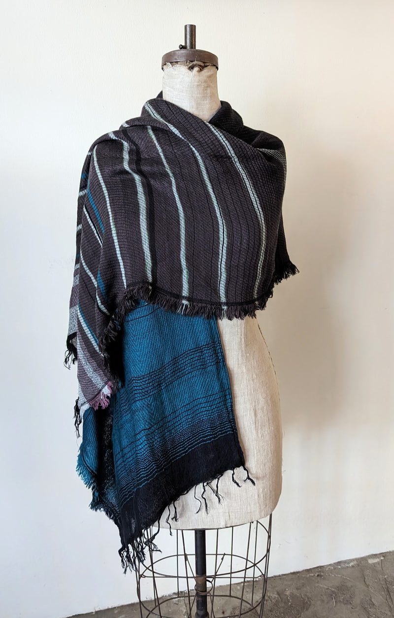 Tamaki Niime wool cotton small root shawl scarves Made in Japan Shop Boston