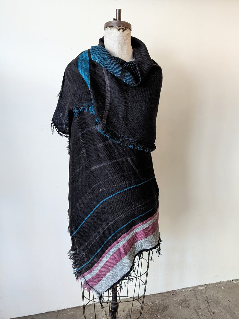 Tamaki Niime wool cotton small root shawl scarves Made in Japan Shop Boston