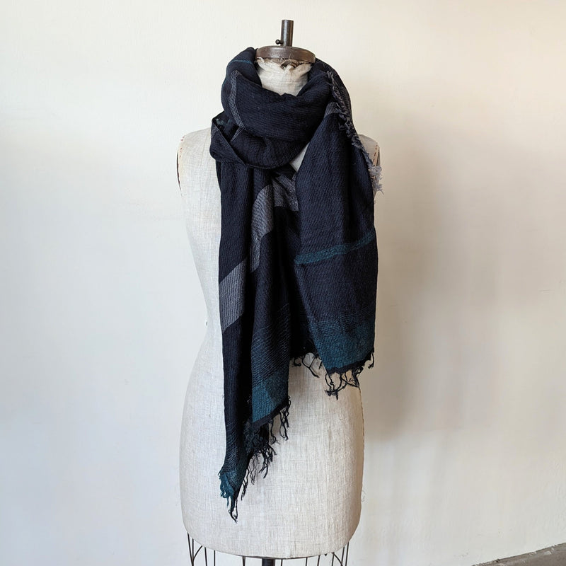 Tamaki Niime wool cotton small root shawl scarves Made in Japan Shop Boston