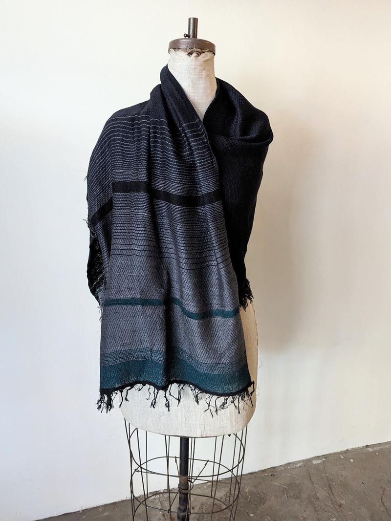 Tamaki Niime wool cotton small root shawl scarves Made in Japan Shop Boston