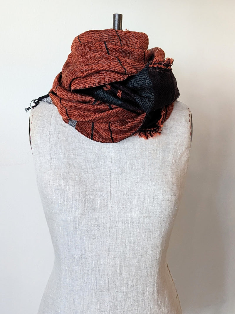 Tamaki Niime wool cotton small root shawl scarves Made in Japan Shop Boston
