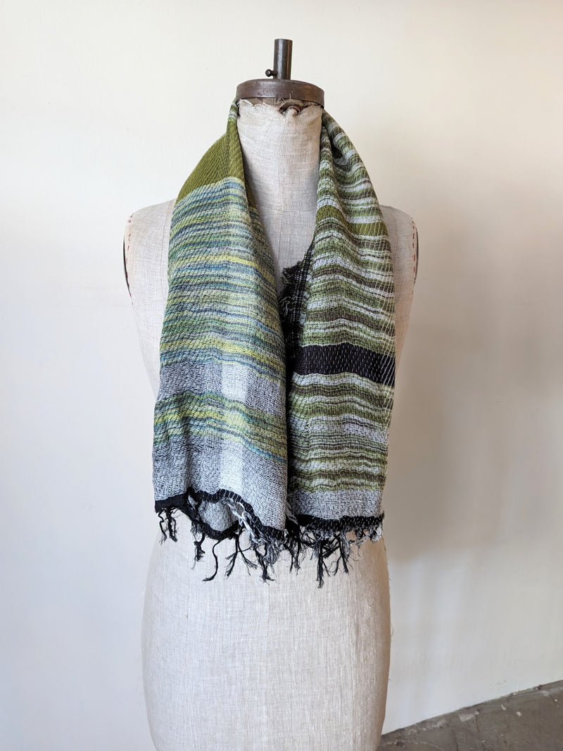 Tamaki Niime wool cotton small root shawl scarves Made in Japan Shop Boston