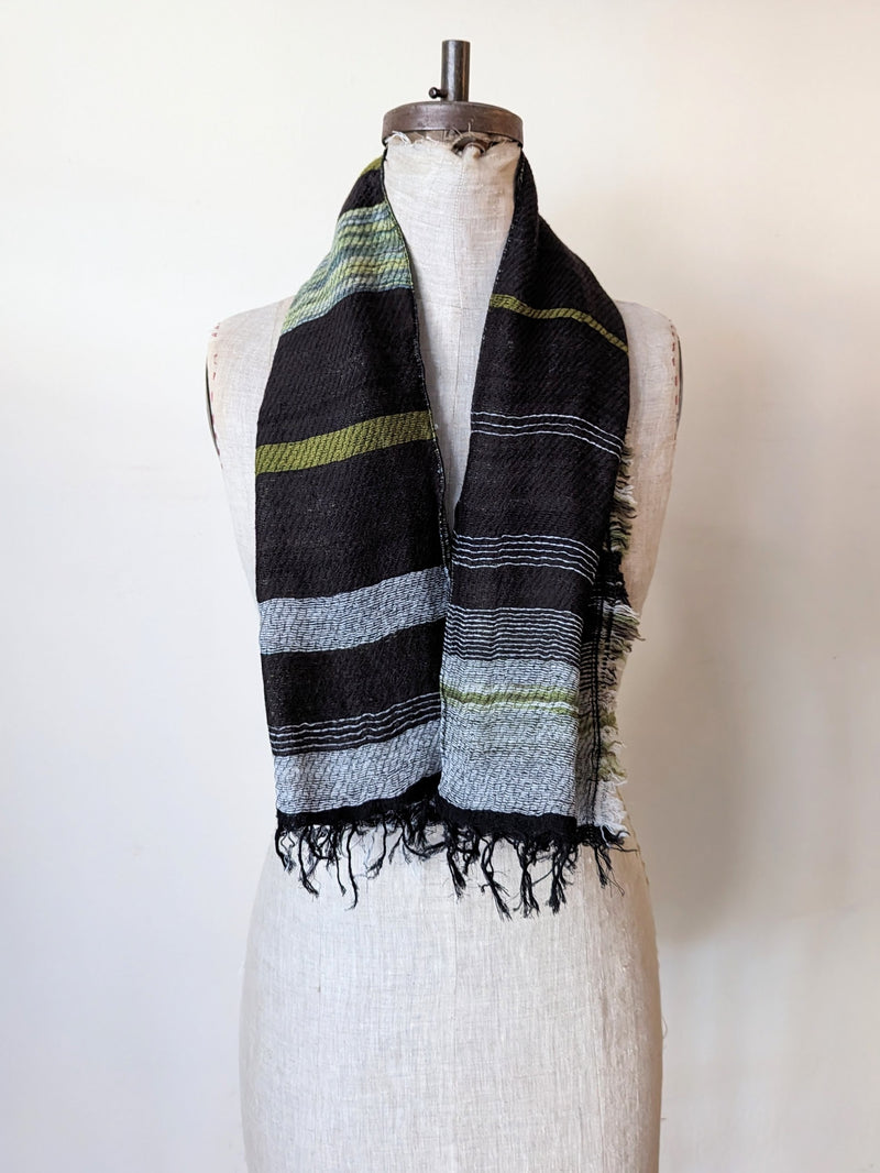 Tamaki Niime wool cotton small root shawl scarves Made in Japan Shop Boston