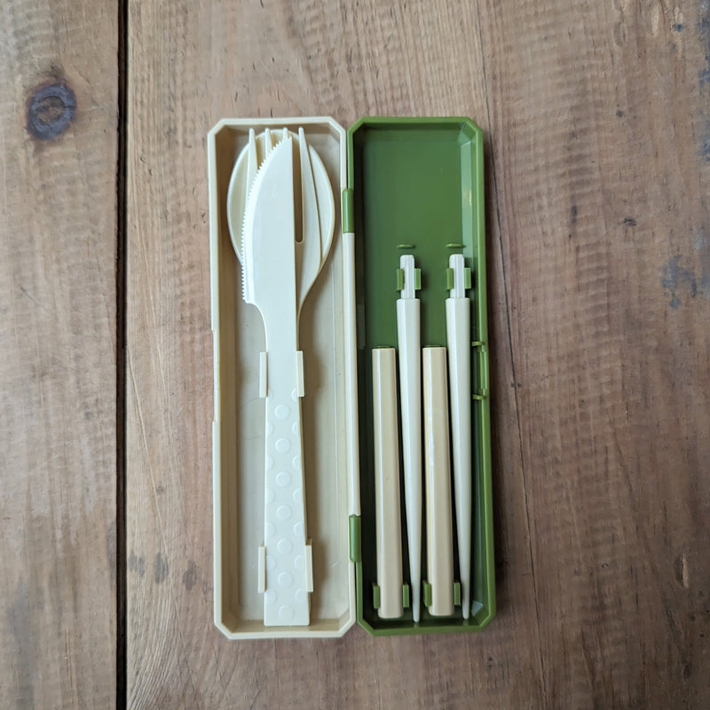 Portable Cutlery Set Moss Green Stitch Tickle Stitch and
