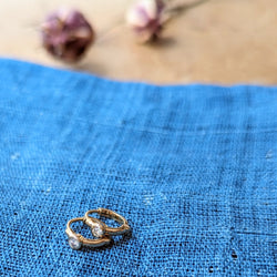 briliant cut diamonds set in 14k gold hoops jewelry store sowa gift shop fine handmade jewelry
