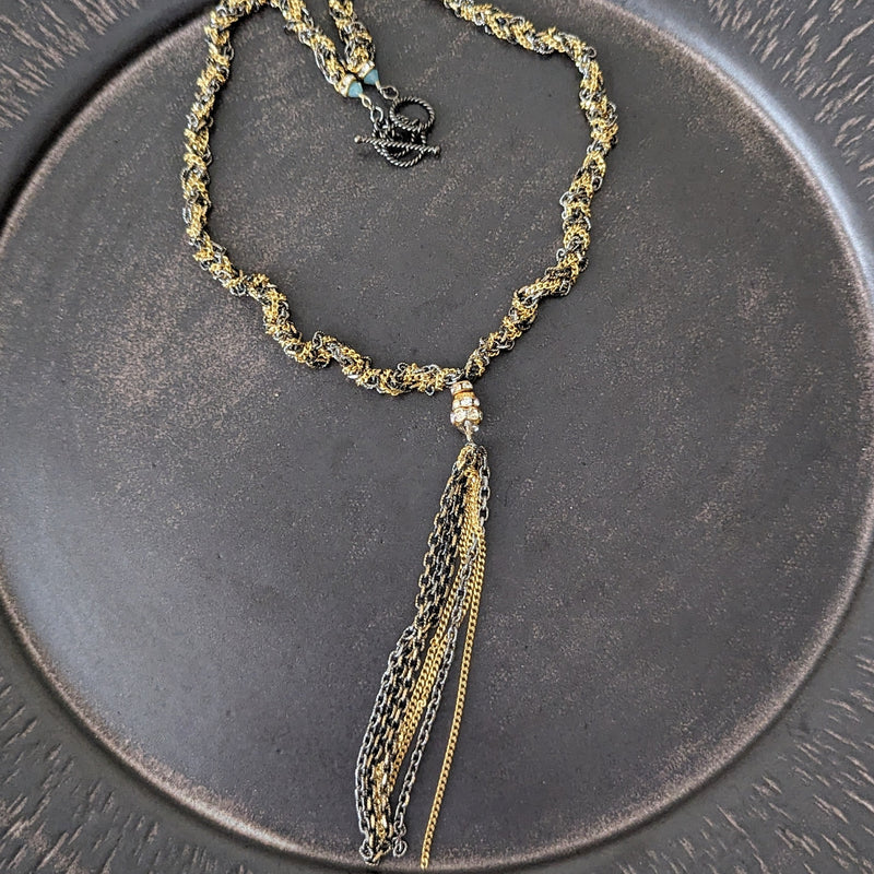 Marie Laure Chamorel braided tie necklace jewelry store sowa boston gift shop small business boutique