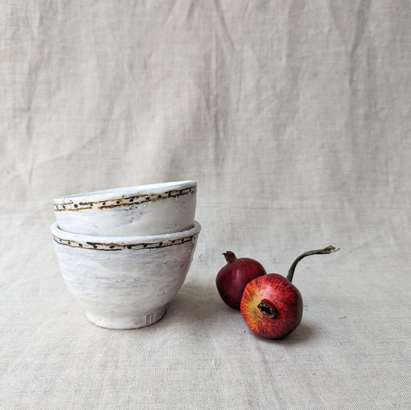 One of a kind ceramic  bowls handmade sowa Boston shop pottery  Florence Penault