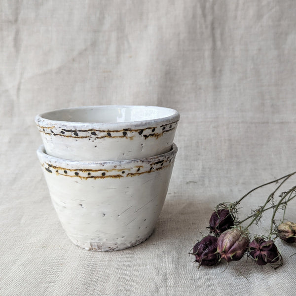 One of a kind ceramic  bowls handmade sowa Boston shop pottery  Florence Penault