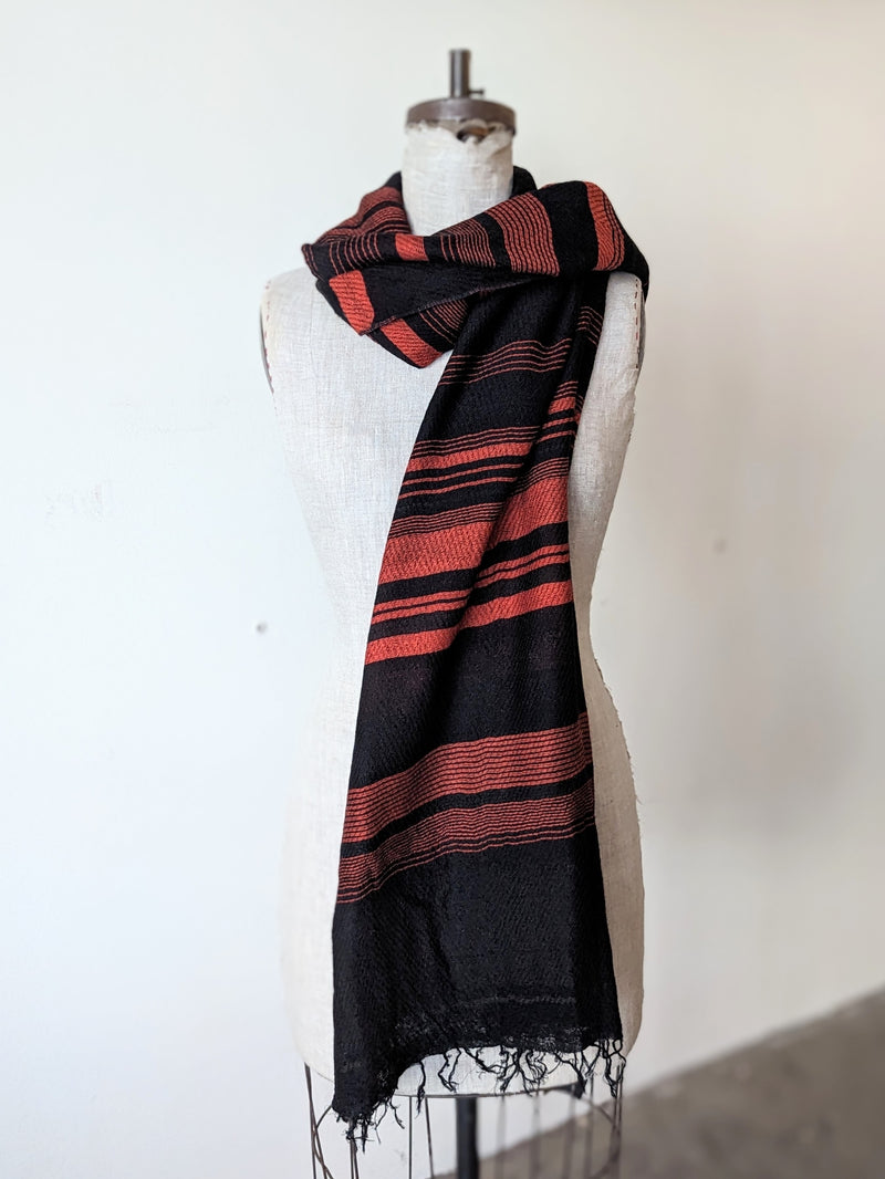 Tamaki Niime wool cotton small root shawl scarves Made in Japan Shop Boston