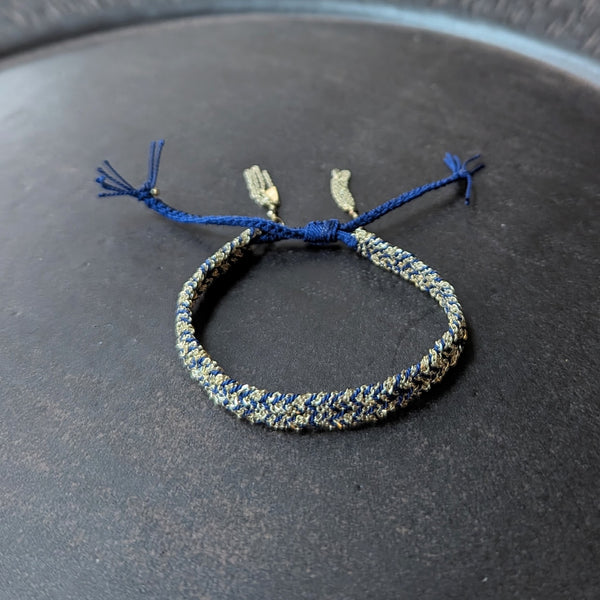 Braided Chain Bracelet - Navy