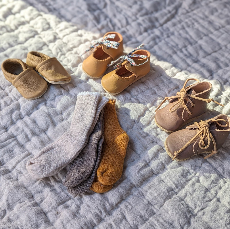 Baby Leather Boots in Clay - 3 sizes