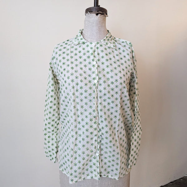 Auntie Oti Dot Button Shirt-Khadi Cotton Shop Boston sowa small business gift shop boutique store