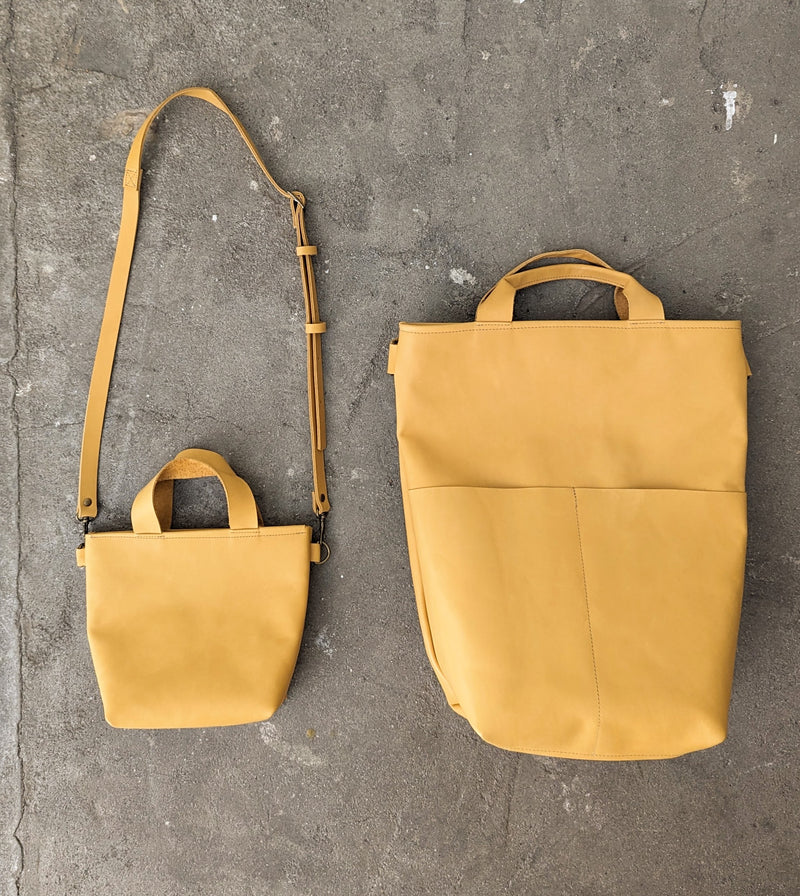 handmade leather bag yellow crossbody sowa Boston boutique store small business gift shop 