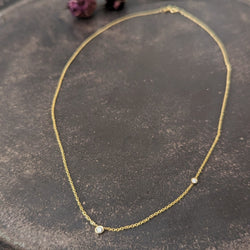 Hortense 14k yellow gold necklace diamond sowa Boston boutique gift shop gift store independent business