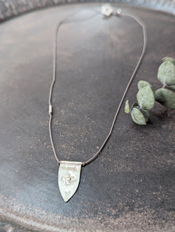 Hand-stamped talisman necklace River Song jewelry shop boston jewelry boutique gift store sowa silver