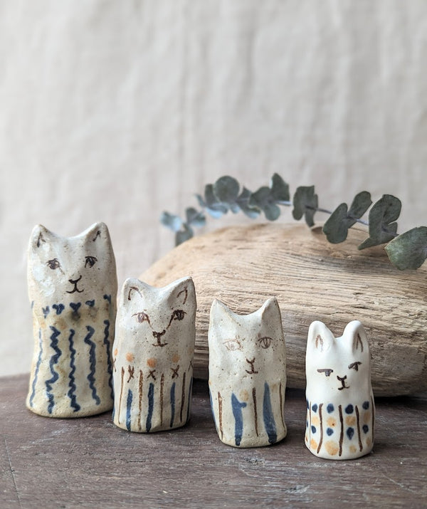 charlotte salt handmade ceramic cat sculpture sowa boston pottery gift shop sowa boutique small