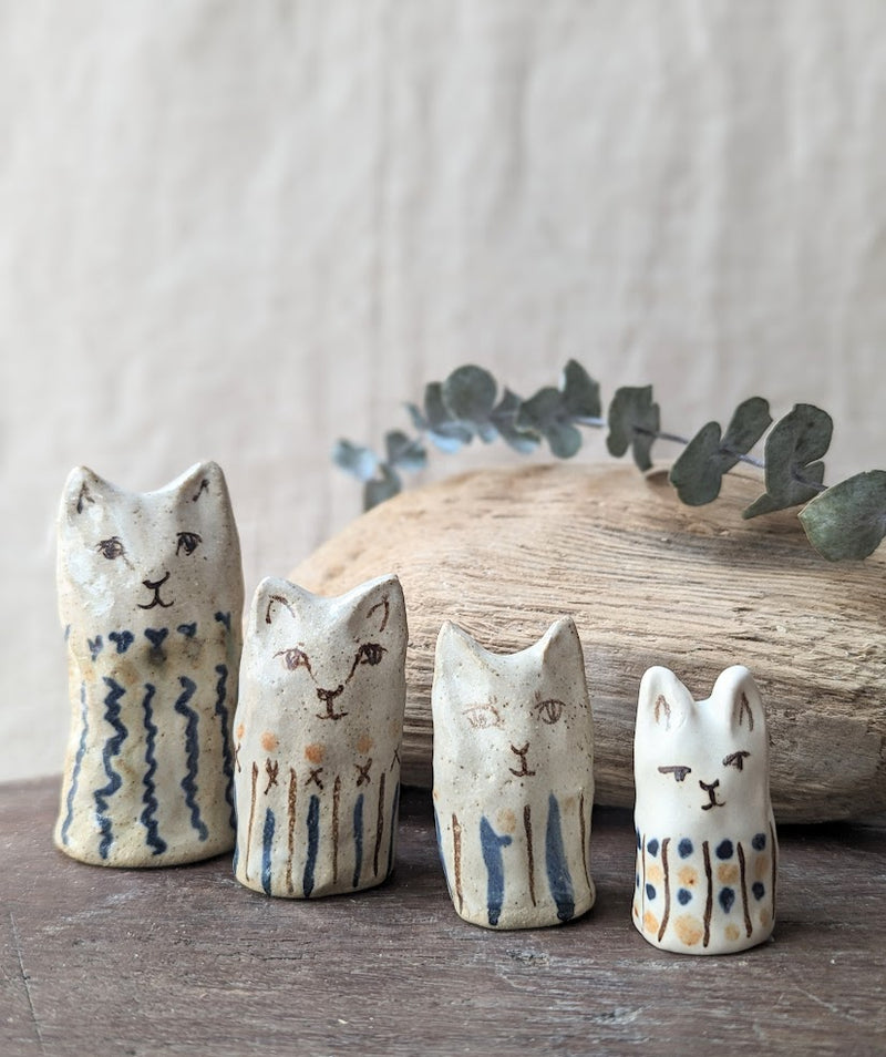 charlotte salt handmade ceramic cat sculpture sowa boston pottery gift shop sowa tiny boutique